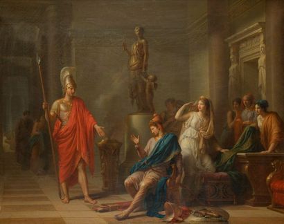 null Jean-Charles Nicaise PERRIN (Paris 1754 - 1831)
Hector dans le palais d’Hélène,...