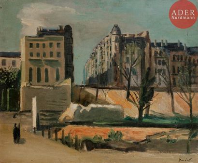 null Alexandre Sasha GARBELL [russe] (1903-1970)
Vue de Paris, 1923
Huile sur toile.
Signée...