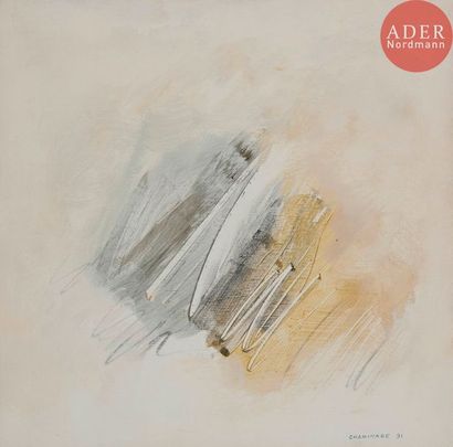 null Albert CHAMINADE (1923-2010)
Composition, 1991
Huile et fusain sur toile.
Signé...