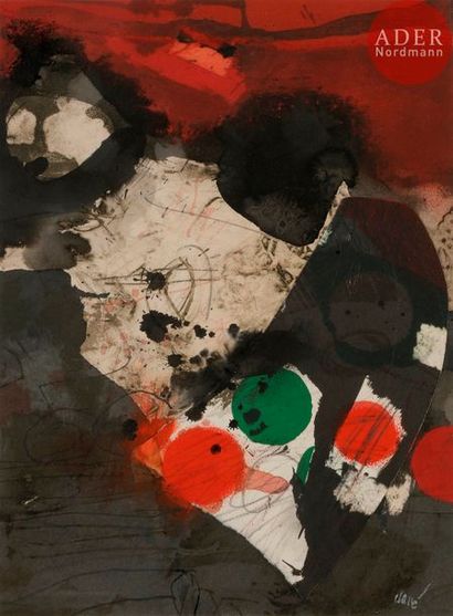 null Antoni CLAVÉ [espagnol] (1913-2005)
Composition, 1972
Gouache et collage.
Signé...