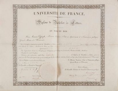 null Eugène LABICHE. 3 P.S., 1833-1840 ; signées aussi par des ministres de l’Instruction...