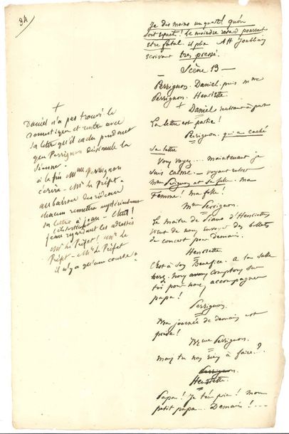 null Eugène LABICHE. Manuscrit d’Édouard Martin avec annotations autographes de Labiche...
