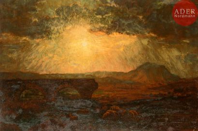 null Émile-René-Marie-Auguste MENARD (1862-1930)
Pâturage au crépuscule dans un paysage...
