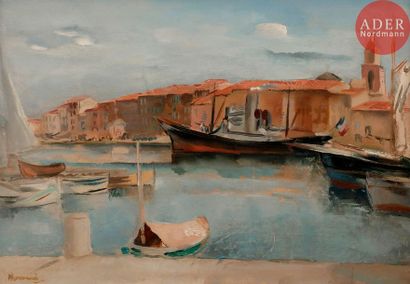 null Abel GERBAUD (1888-1954)
Saint-Tropez, Le Port
Huile sur toile.
Signée en bas...