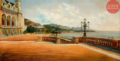 null Charles STEVENS (XIXe siècle)
Monaco, Le Casino de Monte-Carlo
Huile sur toile.
Signée...