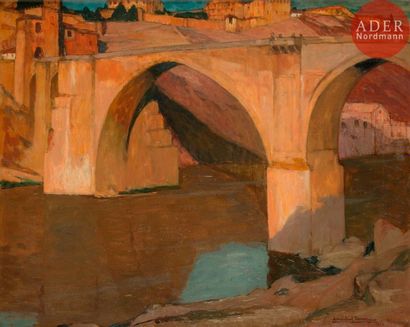 null Jean-Gabriel DOMERGUE (1889-1962)
Le Pont de Ségovie, 1914
Huile sur toile.
Signée...