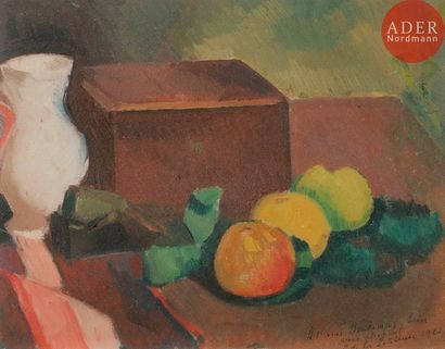 null Amédée de LA PATELLIERE (1890-1932)
Nature morte, 1921
Huile sur carton.
Signée,...