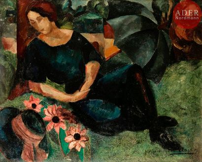 null Pierre-Eugène CLAIRIN (1897-1980)
Marie Madeleine aux trois fleurs, 1922
Huile...