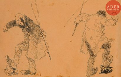 null *Théophile Alexandre STEINLEN (1859-1923)
Les Deux cochers, 1900
5 dessins à...