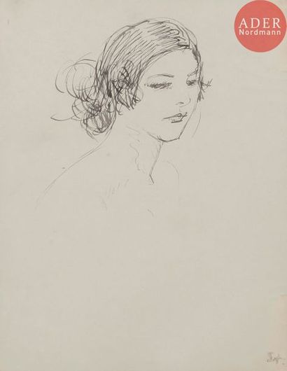 null Théophile Alexandre STEINLEN (1859-1923)
Portrait de femme
Encre.
Porte le timbre...