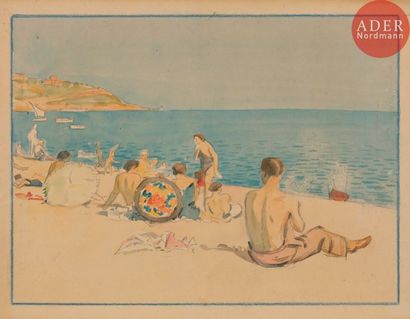 null Tony MINARTZ (1873-1944)
À la plage - Feu d’artifice - Bord de mer, Le soir
3...