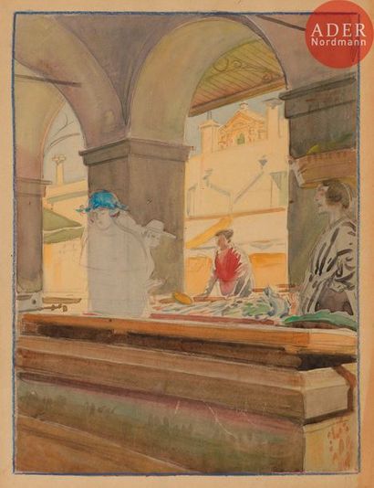 null Tony MINARTZ (1873-1944)
Scènes de marché
7 aquarelles.
Non signées.
Environ...