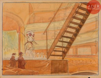 null Tony MINARTZ (1873-1944)
Au théâtre, sur la scène
5 aquarelles et crayon noir.
Non...