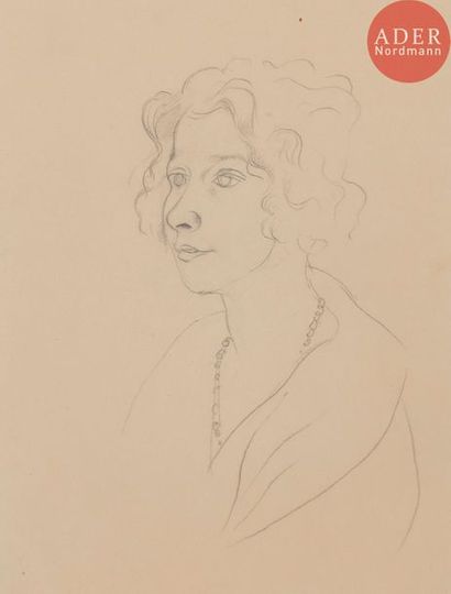 null Roger de LA FRESNAYE (1885-1925)
Portrait d’Irène Lagut, 1921
Crayon noir.
21.5...