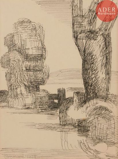 Marcel GROMAIRE (1892-1971) Paysage, 1925...