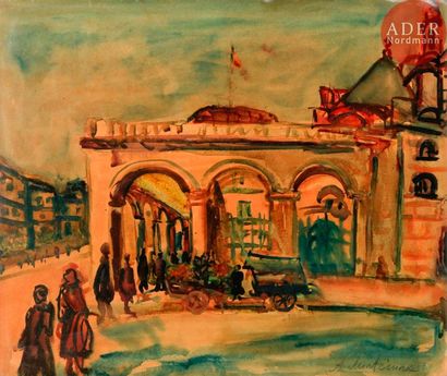 null Abraham MINTCHINE (1898-1931)
Scène de ville, vers 1928
Aquarelle sur papier...