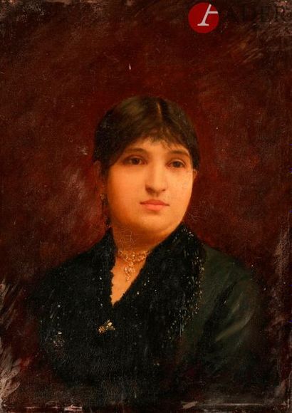 null Émile EISMAN-SEMENOWSKY (1857 - 1911)
Portrait de femme
Huile sur panneau.
Dédicacée...