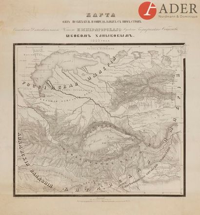 null Yakov Vladimirovitch KHANYKOV 
(1818 - 1862)
Carte du lac Yssik Koul et des...