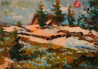 null Georges (Gueorgui Alexandrovitch) LAPCHINE (1885 - 1950)
Chalet de Montagne,...