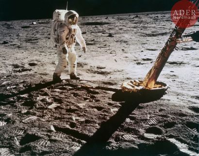null NASA
Mission Apollo XI, 20 juillet 1969.
L’astronaute Buzz Aldrin devant le...