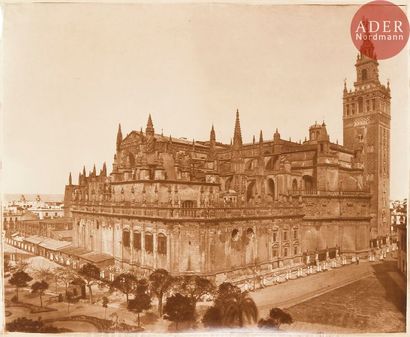 null Adolphe Braun (1811-1877)
Espagne, c. 1870-1880.
La cathédrale de Seville. N°213.
Épreuve...