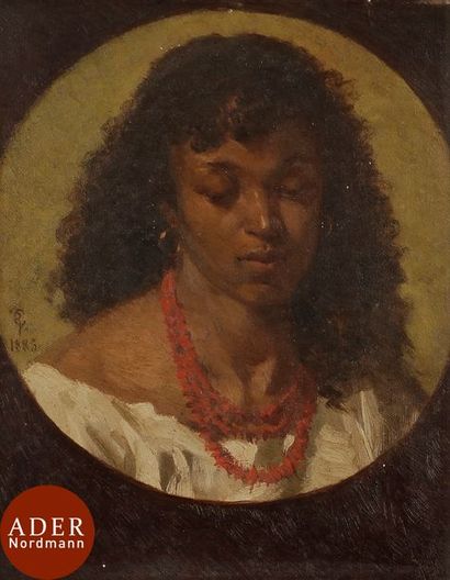 null Claude Charles RUDHARDT (1829-1895)
Egyptienne, 1885
Huile sur toile.
Monogrammée...