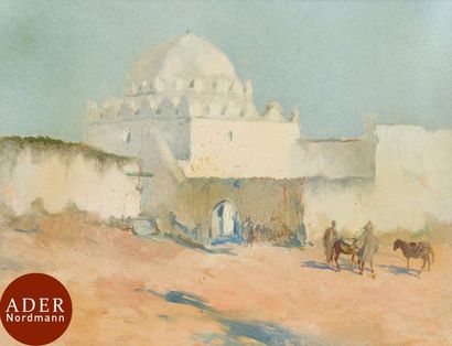 null Alméry LOBEL-RICHE (1880-1950)
Maroc, entrée d’une ville
Huile sur carton.
Signée...