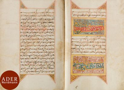 null Coran, Maroc, signé Muhammad ibn Abd al-Qader bin Ibrahim bin Ahmad bin Ali...