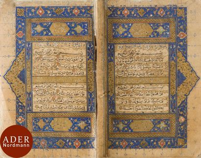 null Coran complet, Iran, fin XVIe siècle 
Manuscrit sur papier en arabe de 12 lignes...