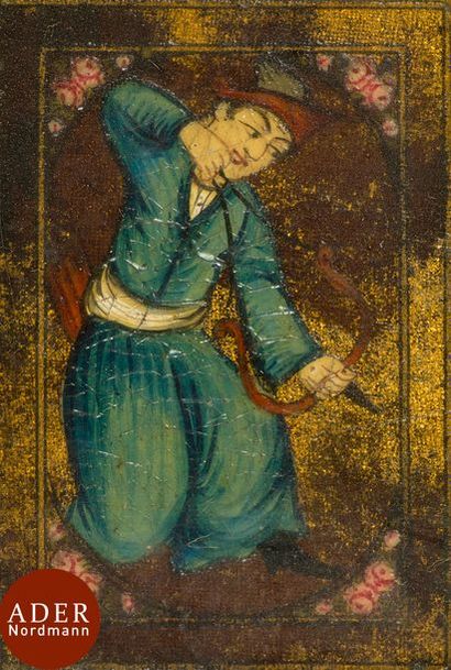 null Cinq cartes à jouer à décor peint, Iran qâjâr, fin XIXe - déb. XXe siècle
5...