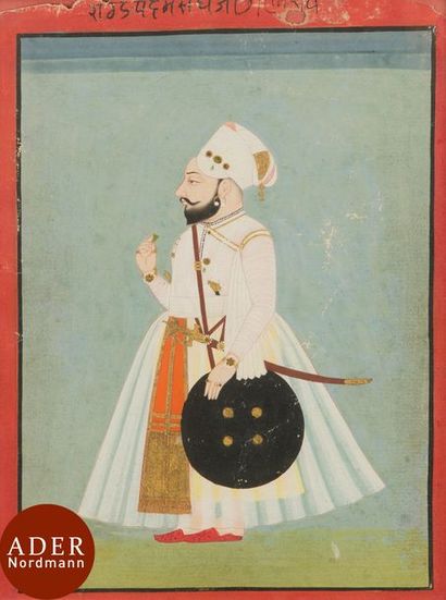 null Portrait du Raja Padam Sindh, Inde, Rajasthan, XIXe siècle
Le raja se tient...