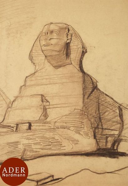 null André MAIRE (1898-1984)
Égypte, le Sphinx
Sanguine.
Non signée.
48 x 33 cm