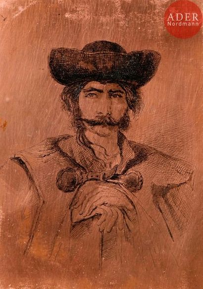 Théodore VALERIO (1819-1879) Théodore Valerio (1819-1879) 
Homme en costume (de bandit...