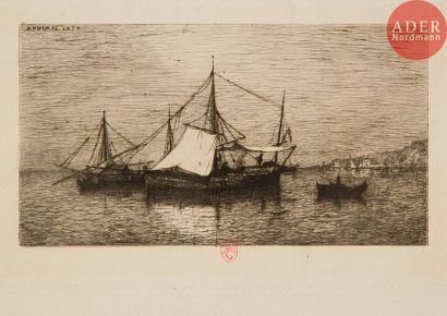 Adolphe APPIAN (1818-1898) Adolphe Appian (1818-1898) 
Barques de cabotage (côtes...