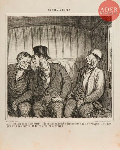 Honoré DAUMIER (1808-1879) Honoré Daumier (1808-1879) 
En chemin de fer, pl. 2, 3,...