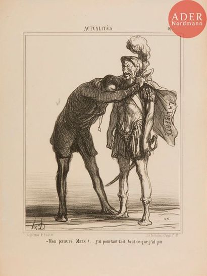 Honoré DAUMIER (1808-1879) Honoré Daumier (1808-1879) 
-Mon pauvre Mars… (Actualités,...