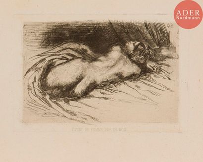 Eugène DELACROIX (1798-1863) Eugène Delacroix (1798-1863) 
Étude de femme, vue de...