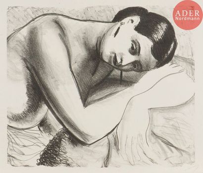 André DERAIN (1880-1954) André Derain (1880-1954) 
Femme vers la droite, avec chignon...