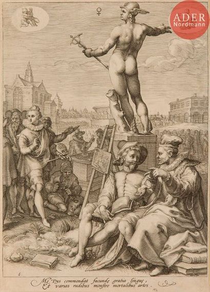Hendrick Goltzius (1558-1617) (d’après) Hendrick Goltzius (1558-1617) (d’après) 
Mercure...