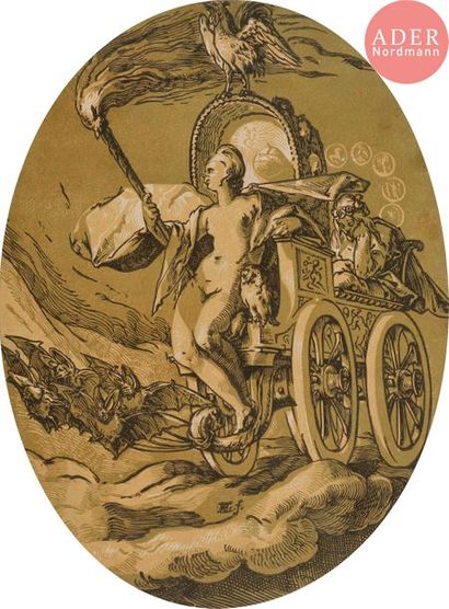 Hendrick GOLTZIUS (1558-1617) Hendrick Goltzius (1558-1617) 
Nox (La Nuit). Gravé...