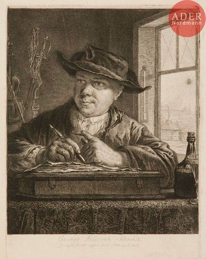 Georg Friedrich Schmidt (1712-1775) Georg Friedrich Schmidt (1712-1775) 
 Autoportrait,...