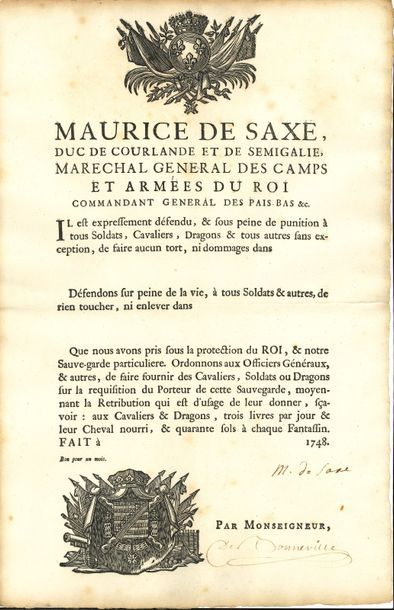 null Ancien régime. 4 P.S. et 1 L.A.S., XVIIIe siècle.

 Antoine-Louis-François Le...
