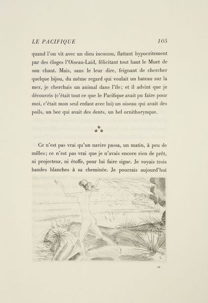null [LABOUREUR (Jean-Émile)] - GIRAUDOUX (Jean).
Suzanne et le Pacifique.
Paris :...