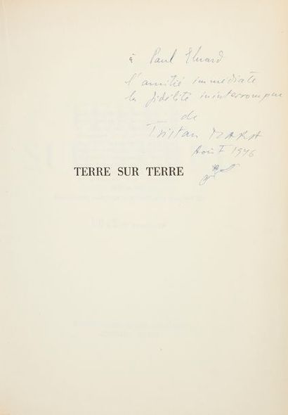 null TZARA (Tristan) - MASSON (André).
Terre sur terre.
Genève, Paris : Éditions...