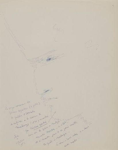 null COCTEAU Jean (1889-1963).
MANUSCRIT autographe signé « Jean Cocteau », La Corrida...