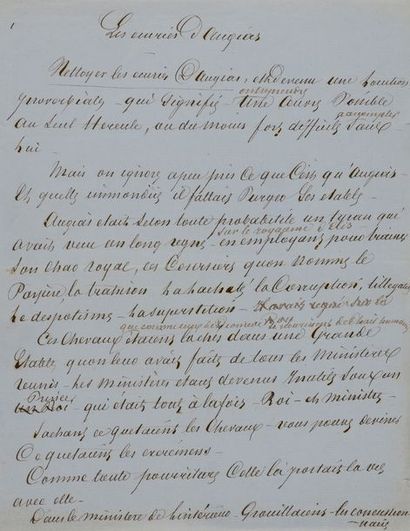 DUMAS père Alexandre (1802-1870). manuscrit...