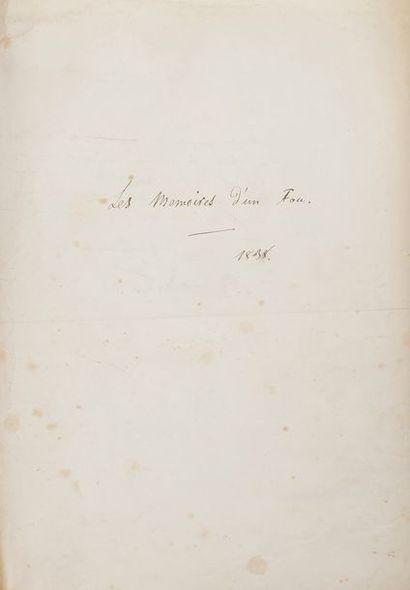 FLAUBERT Gustave (1821-1880). MANUSCRIT autographe...