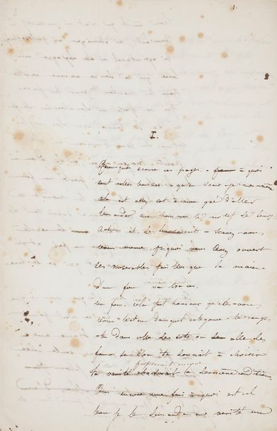  FLAUBERT Gustave (1821-1880). MANUSCRIT autographe signé « Gve Flaubert », Les Mémoires...