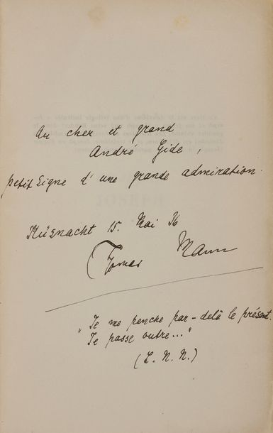 null GIDE André (1869-1951).
MANUSCRIT autographe signé « André Gide », Préface à...