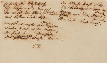 null HEINE Heinrich (1797-1856).
MANUSCRIT autographe de premier jet d’un poème ;...
